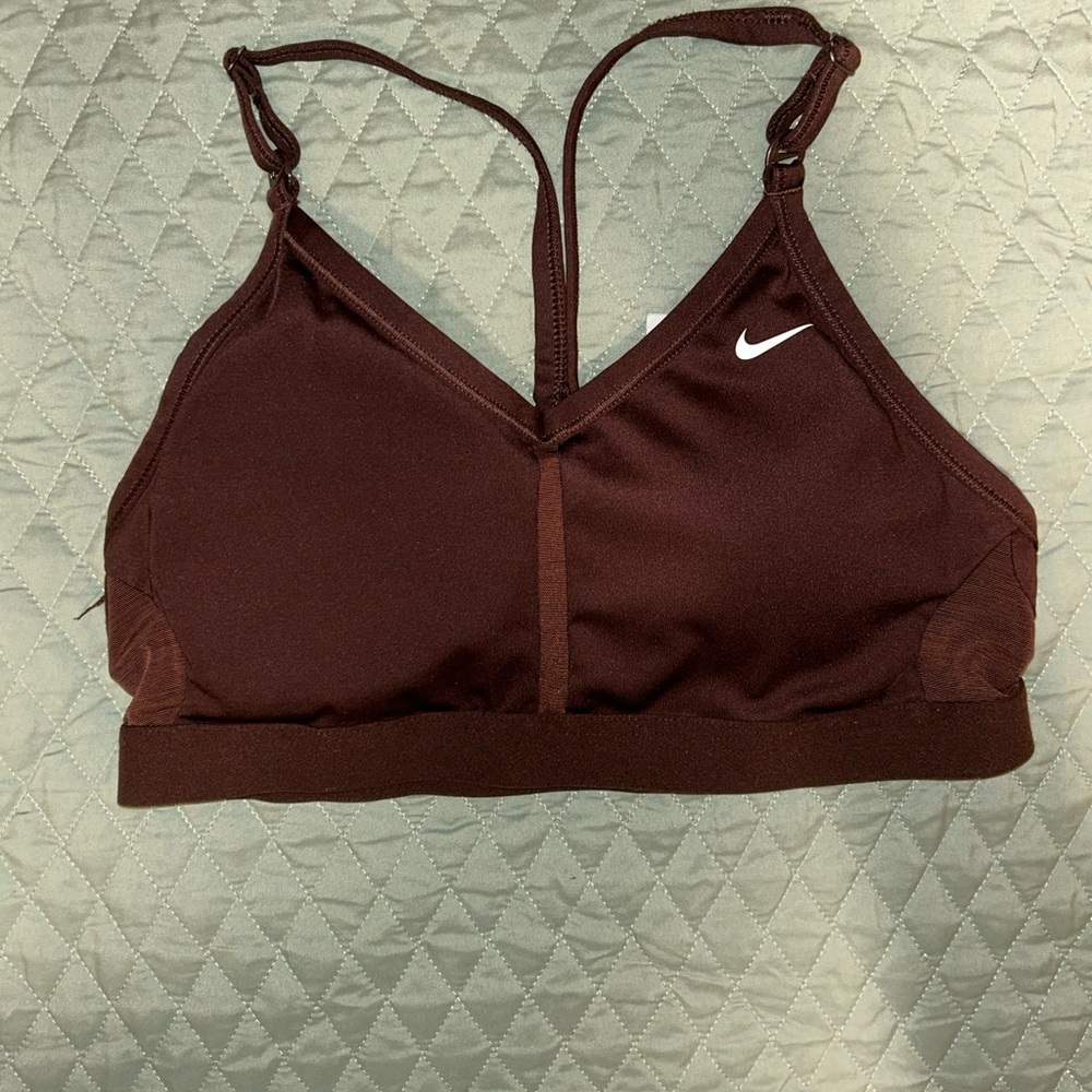Nike Brown Sports Bra with Racerback Design